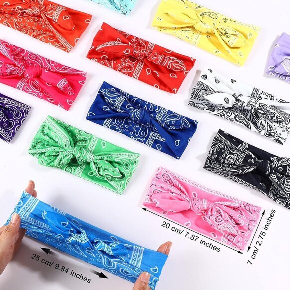 13 Pieces Polyester Headbands for Women Colorful Boho Hair Accessories main image 7